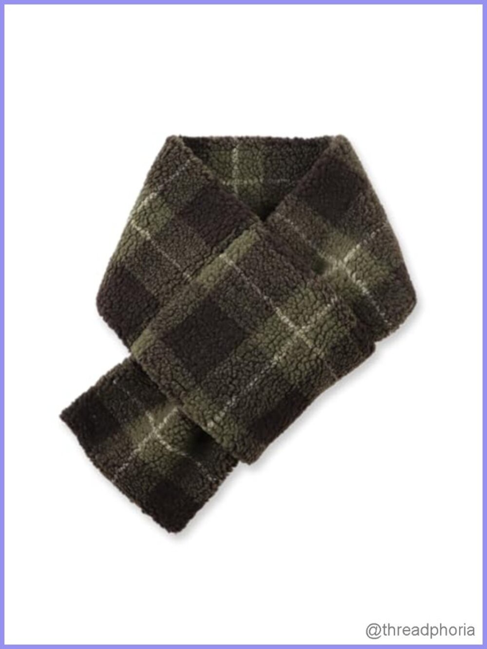 Women's Winter Fleece Scarf Warm Neck Warmer Plaid Wrap for Cold